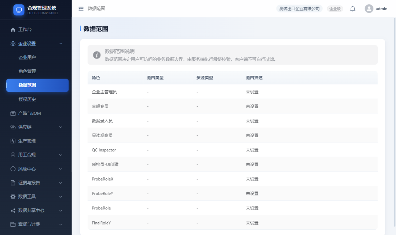 数据范围与授权管理